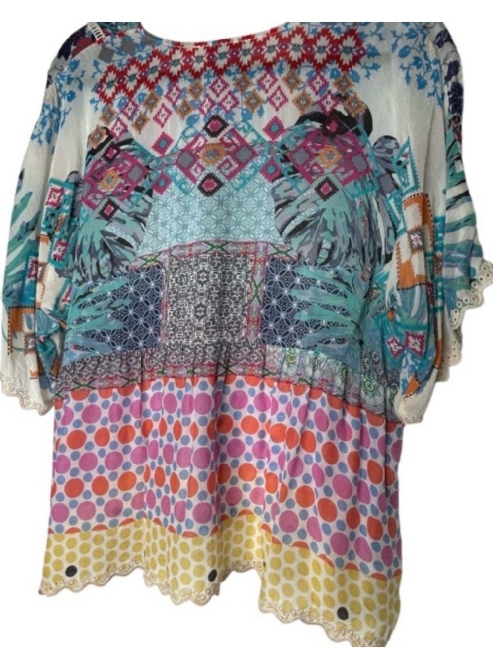 Johnny Was Beautiful Pizzo Blouse. - Picture 10 of 13